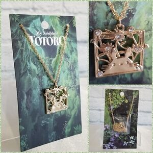 My Neighbor Totoro Floral Gold Tone Pendant Necklace Studio Ghibli Her Universe